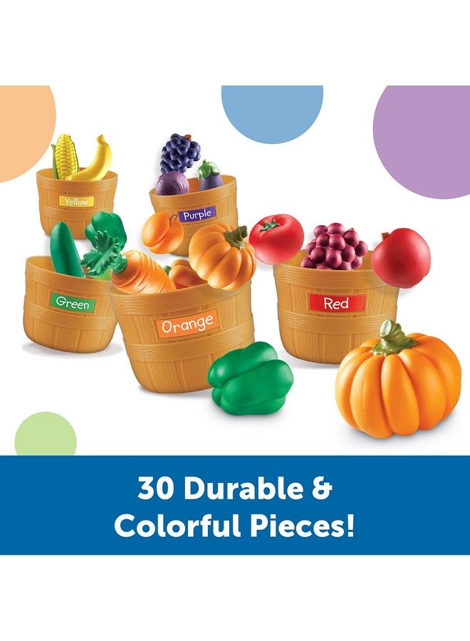 Farmer’S Market Color Sorting Set 30 Pieces Age 18+ Months Toddler Learning Toys Sorting Toys For Kids Daycare Toys