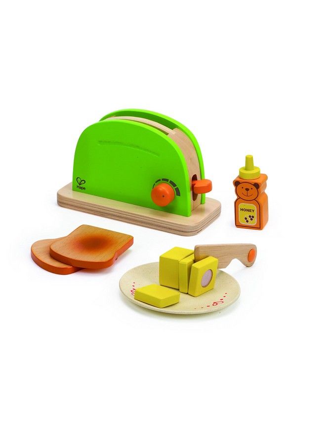 Pop Up Toaster Wooden Play Kitchen Set With Accessories
