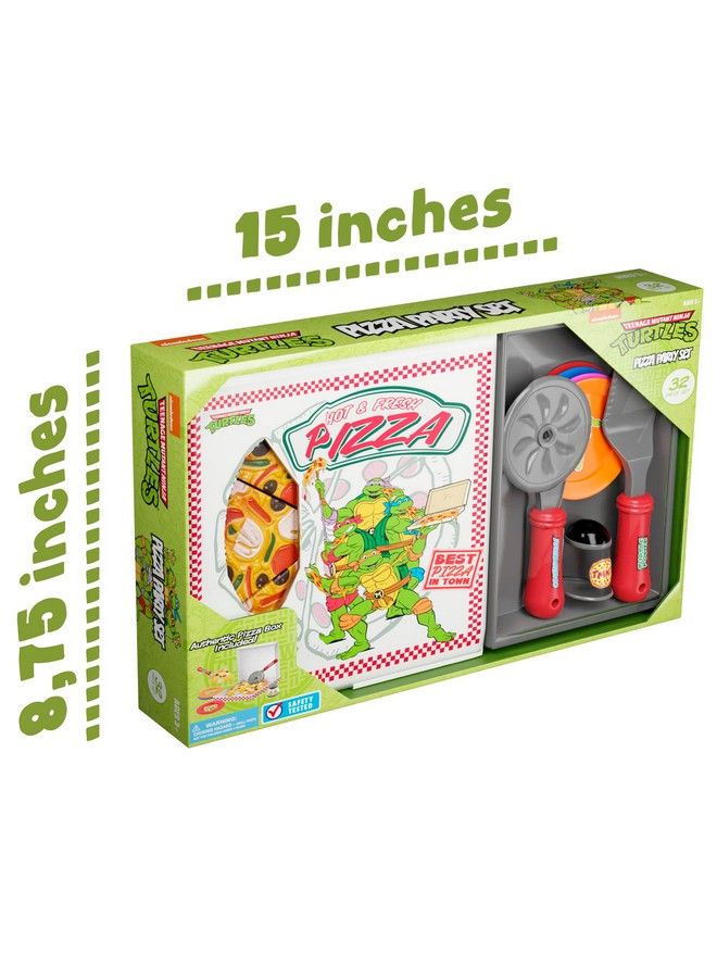 Kids Pizza Toy Set Pretend Kitchen Play Food Slice & Serve Toy Pizza With Box Pie Cutter & Fake Condiments