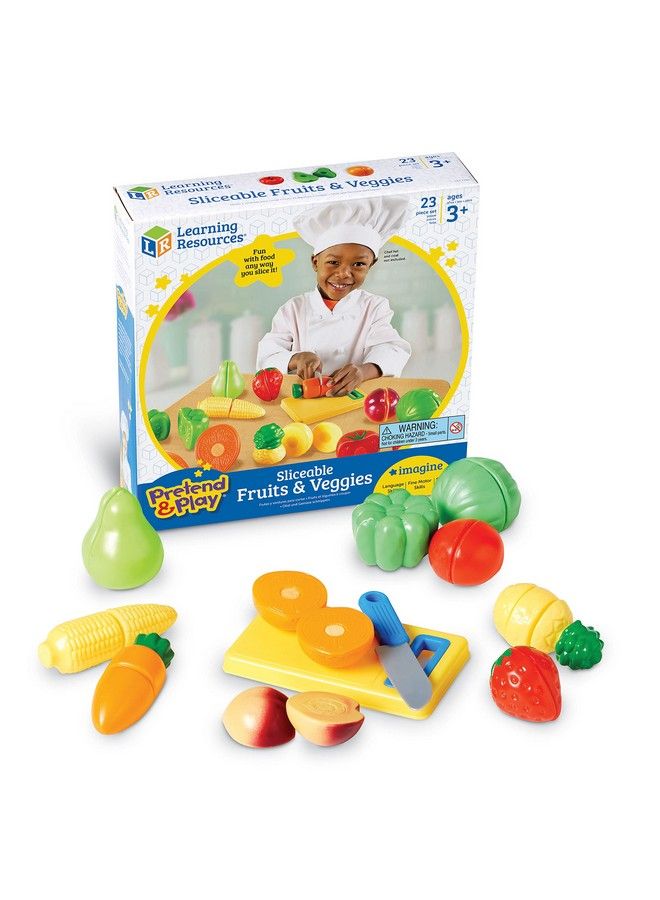 Pretend & Play Fruit Cutting Fruits And Veggies Toy Kids Play Food Plastic Fruit & Veggies Kitchen Toy Ages 3+