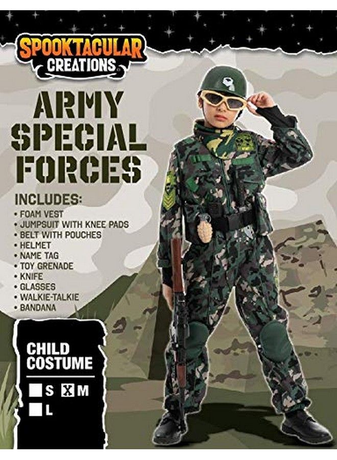 Child Boy Army Special Forces Costume (Medium (8 10 Yr))