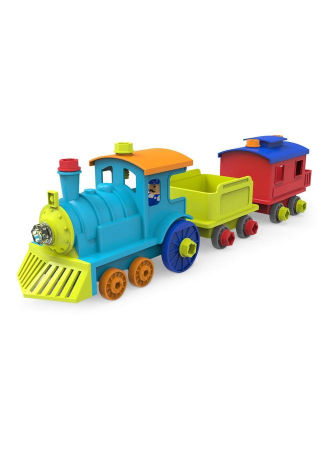 Design & Drill All Aboard Train 30 Piece Take Apart Toy With Electric Drill Toy Stem Toy Gift For Boys & Girls Ages 3+