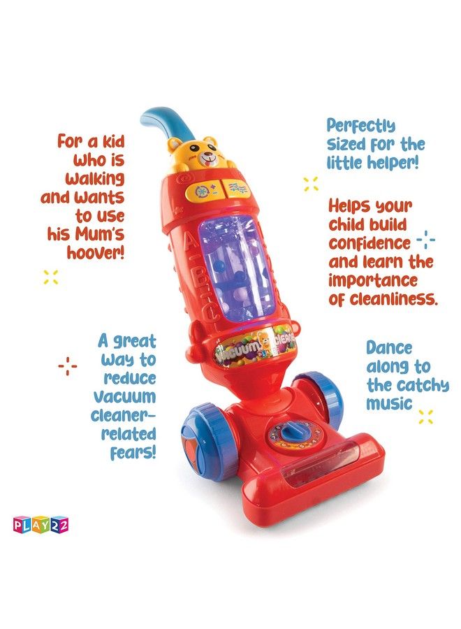 Kids Vacuum Cleaner Toy For Toddler With Lights & Sounds Effects & Ball Popping Action Pretend Play Toy Vacuum Cleaner For Toddler Best Gift For Boys And Girls No Suction! Original