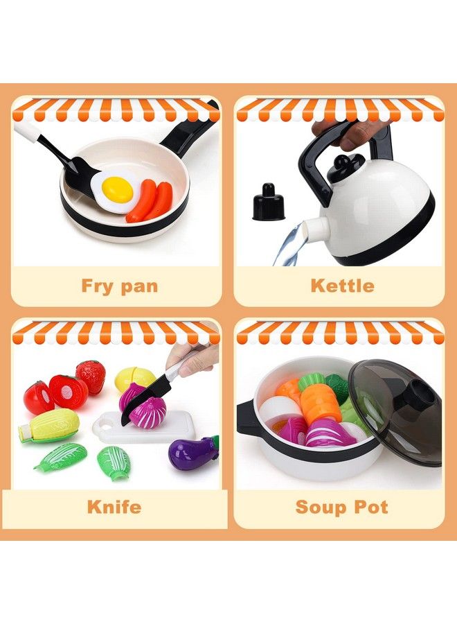 Play Kitchen Accessories Toy Play Food 3 4 Year Old Girls Gifts Toddler Kitchen Set For Kids Pots And Pans Kids Kitchen Playset Fake Play Kitchen Toys Toddler For Girls Boys