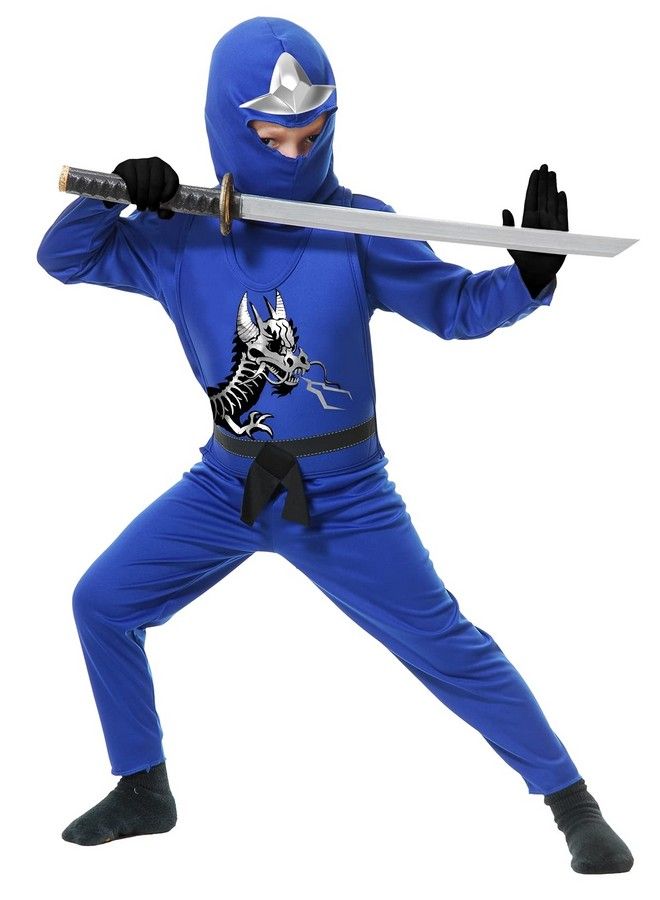 Charades Ninja Avenger Series Ii With Armor Child'S Costume X Small Blue