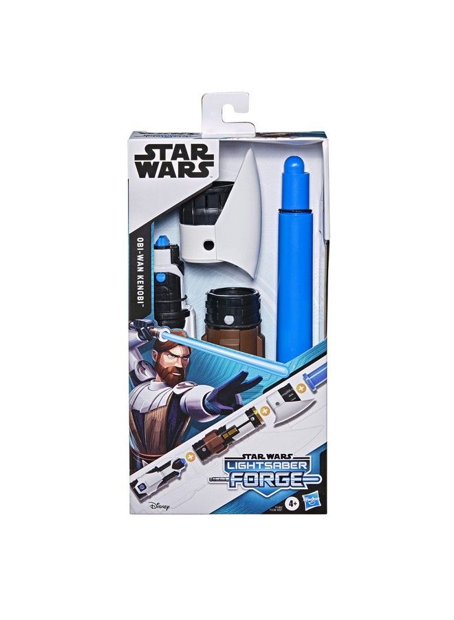 Lightsaber Forge Obi Wan Kenobi Extendable Blue Lightsaber Toy Customizable Roleplay Toy For Kids Ages 4 And Up