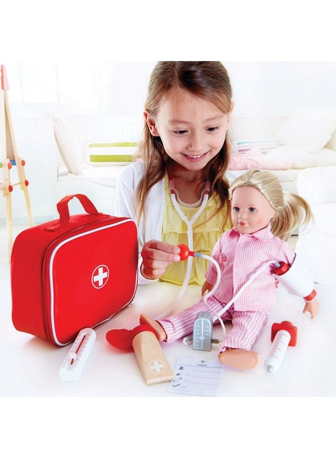 Award Winning Hape Doctor On Call Wooden Toddler Role Play And Accessory Set Red L: 7.5 W: 3.1 H: 6.3 Inch