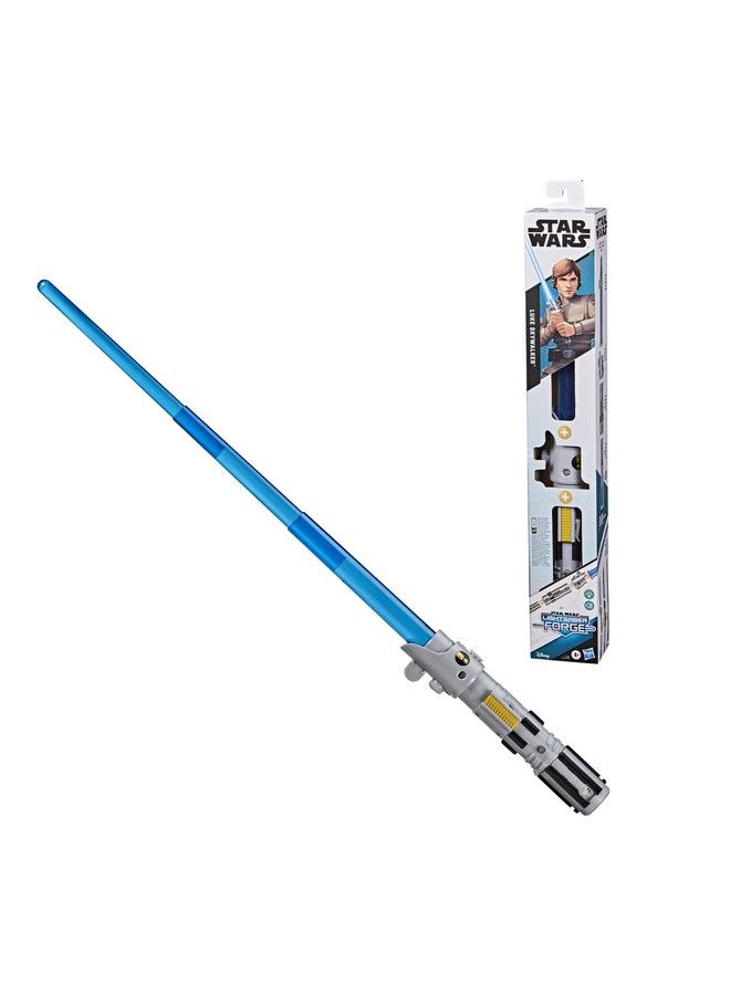 Lightsaber Forge Luke Skywalker Electronic Extendable Blue Lightsaber Toy Customizable Roleplay Toy Kids Ages 4 And Up