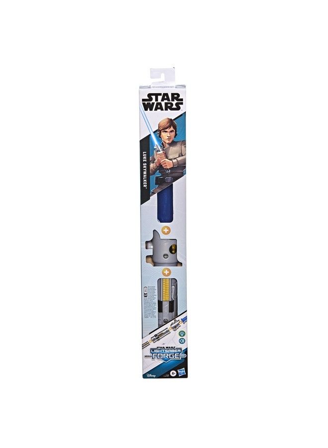 Lightsaber Forge Luke Skywalker Electronic Extendable Blue Lightsaber Toy Customizable Roleplay Toy Kids Ages 4 And Up