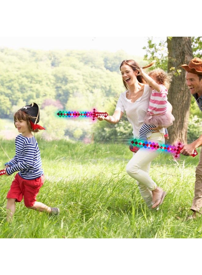 Led Light Up Pixel 8 Bit Toy Sword For Kids Red