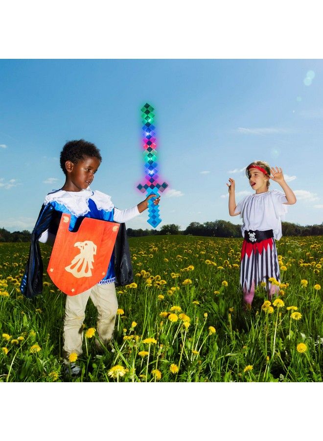 Led Light Up Pixel 8 Bit Toy Sword For Kids