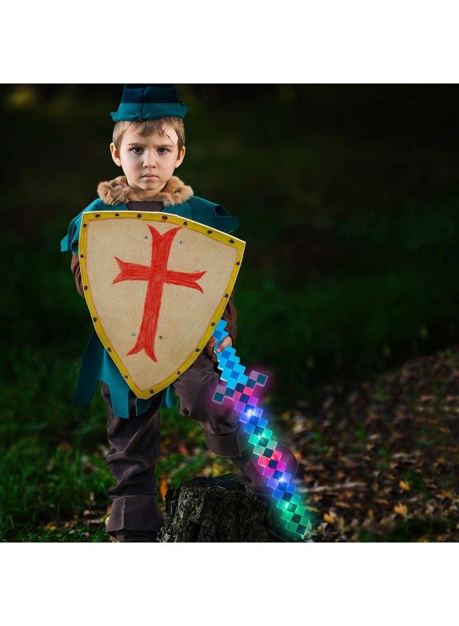 Led Light Up Pixel 8 Bit Toy Sword For Kids