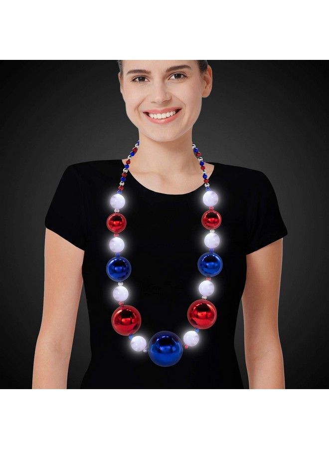 Led Patriotic Jumbo Bead Necklace That Is 41