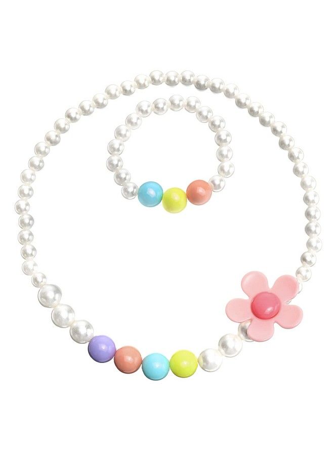18 Pieces Girl Beaded Necklace Bracelet Colorful Kids Play Jewelry Princess Costume Jewelry Gift Party Favors Dress Up Jewelry For Little Girl Toddler