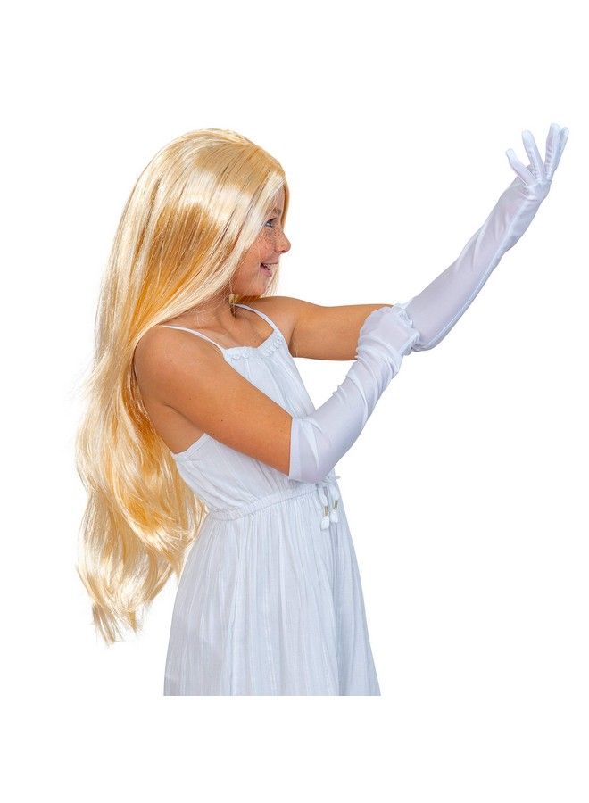 Long Blond Princess Wig Blonde Kids Pretend Play Costume Accessories Princess Wigs For Children