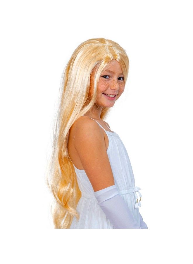 Long Blond Princess Wig Blonde Kids Pretend Play Costume Accessories Princess Wigs For Children