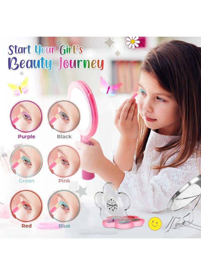 Toddler Makeup Kit Girls Makeup Kit With Mood Change Lipsticks And Colorful Eyeshadow Palette Kid Friendly Washable Little Girl Makeup & Pretend Play Set (Applicator Included)