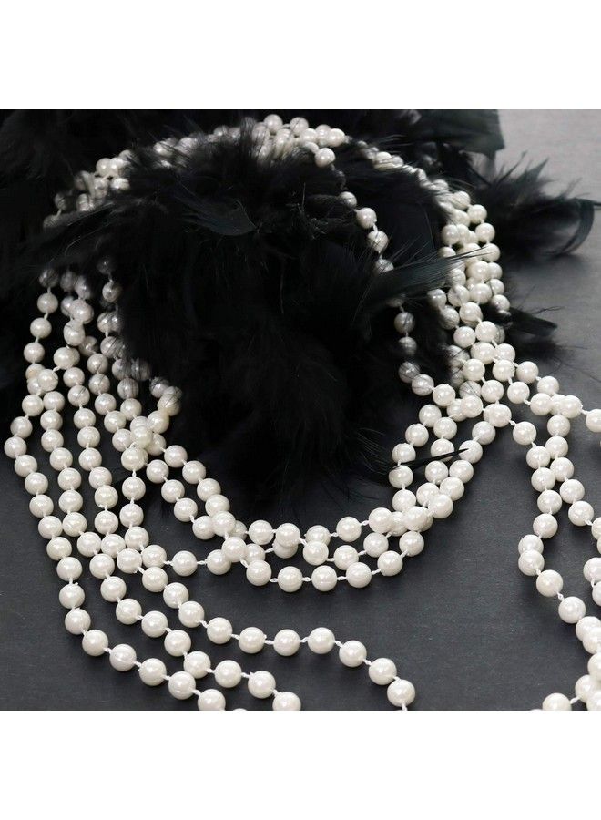 ⓡ 12 Pcs White Pearl Bead Necklaces Flapper Beads Party Accessory Party Favor