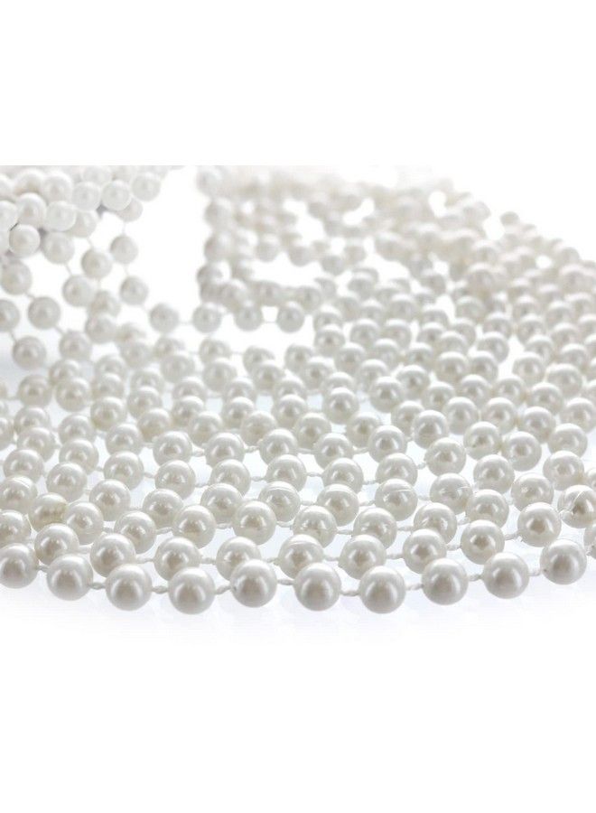 ⓡ 12 Pcs White Pearl Bead Necklaces Flapper Beads Party Accessory Party Favor