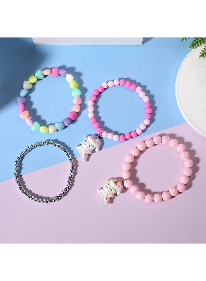 Bracelets For Girl Kids 12Pc Jewelry For Little Girl Unicorn Friendship Bracelets Unicorn Flower Pink Sheep Bracelets Baby Girl Teen Bracelet Princess Party Favors