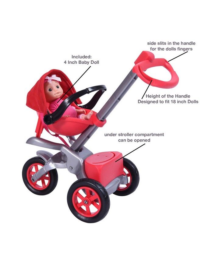 Bye Baby Doll Stroller Play Set For 18