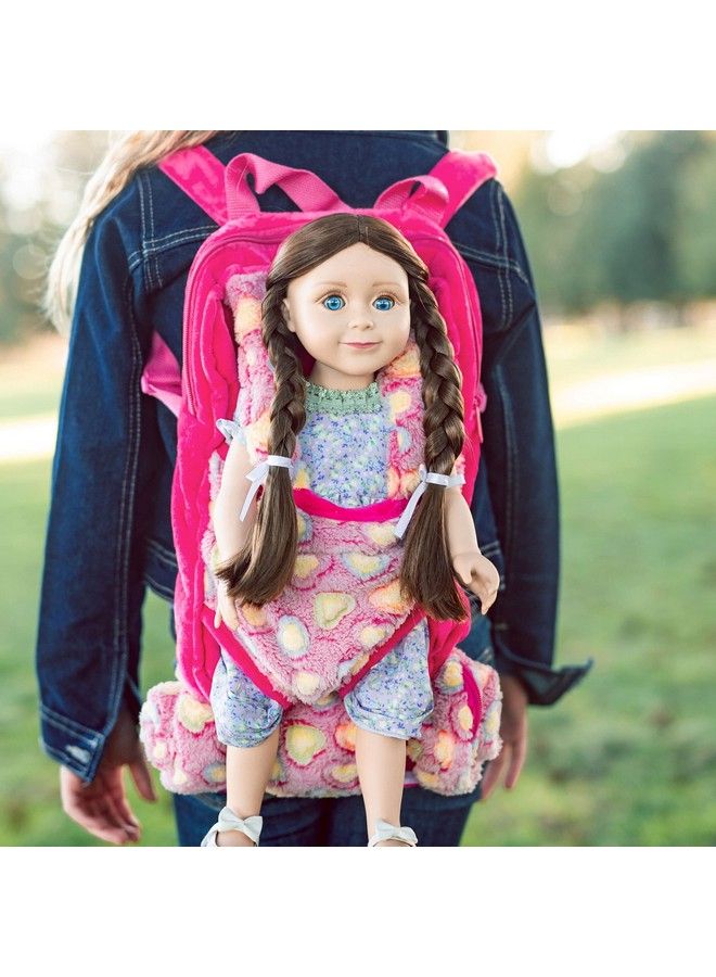 Doll Accessories Pink Baby Doll Backpack Carrier And Doll Sleeping Bag Compatible For Use With 15 And 18 Inch American Girl. Doll Not Included