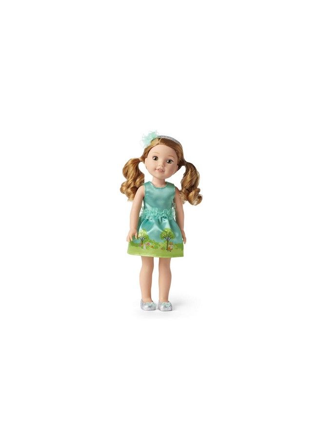 Welliewishers Garden Adventure Outfit For 14.5 Inch Dolls With A Sleeveless Teal Dress Sparkling Silver Headband Glittering Silver Pair Of Shoes Ages 4+