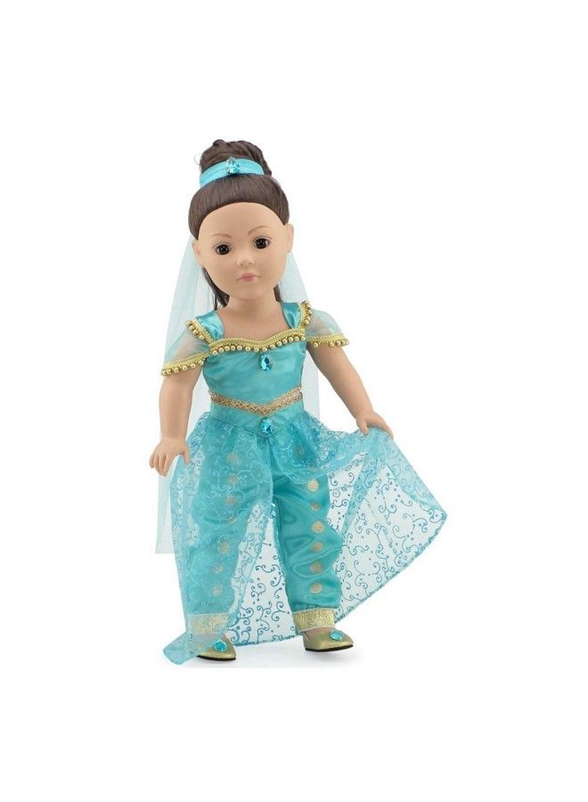 18 Inch Doll Stunning 4 Piece Jeweled Princess Costume Gift Set ; Including 18