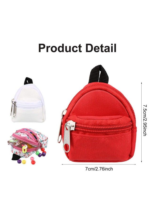 10 Pieces Doll Backpacks Doll Bags Mini Zipper Doll Backpacks Cute School Bags Doll Accessories Toy Supplies For Doll Play Sets