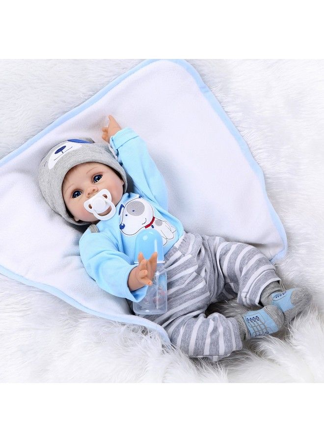 Reborn Baby Dolls Clothes Boy Blue Outfits For 20