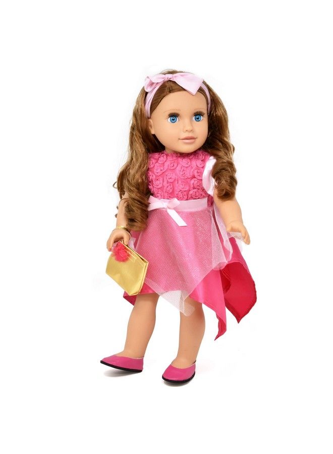 18 Inch Girl Doll Fashion Doll With Fine Hair For Styling Clothes Pink Shoes And Accessories Princess Doll For Girls And Kids