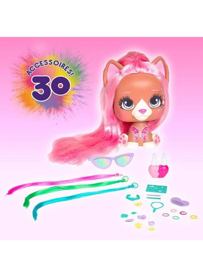 Color Boost Mega Vip Pet Nyla ; Styling Head 30+ Accessories Kids Age 3+ Multi
