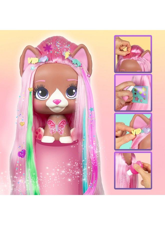 Color Boost Mega Vip Pet Nyla ; Styling Head 30+ Accessories Kids Age 3+ Multi