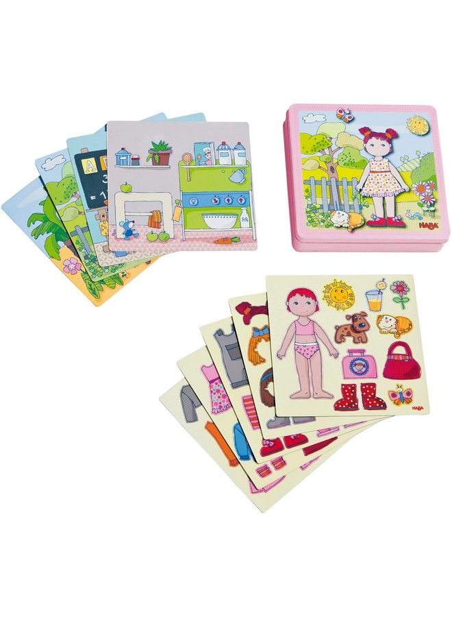 Dress Up Doll Lilli Magnetic Game Box 54 Magnet Pieces And 4 Backgrounds In A Sturdy Metal Tin