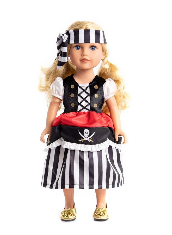 Pirate Doll Dress Clothes (Doll Not Included) Machine Washable Child Pretend Play And Party Doll Clothes With No Glitter