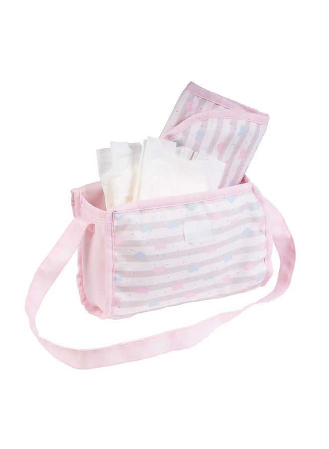 Baby Doll Diaper Bag In Classic Pastel Pink Diapers Fit 13 Inch Dolls