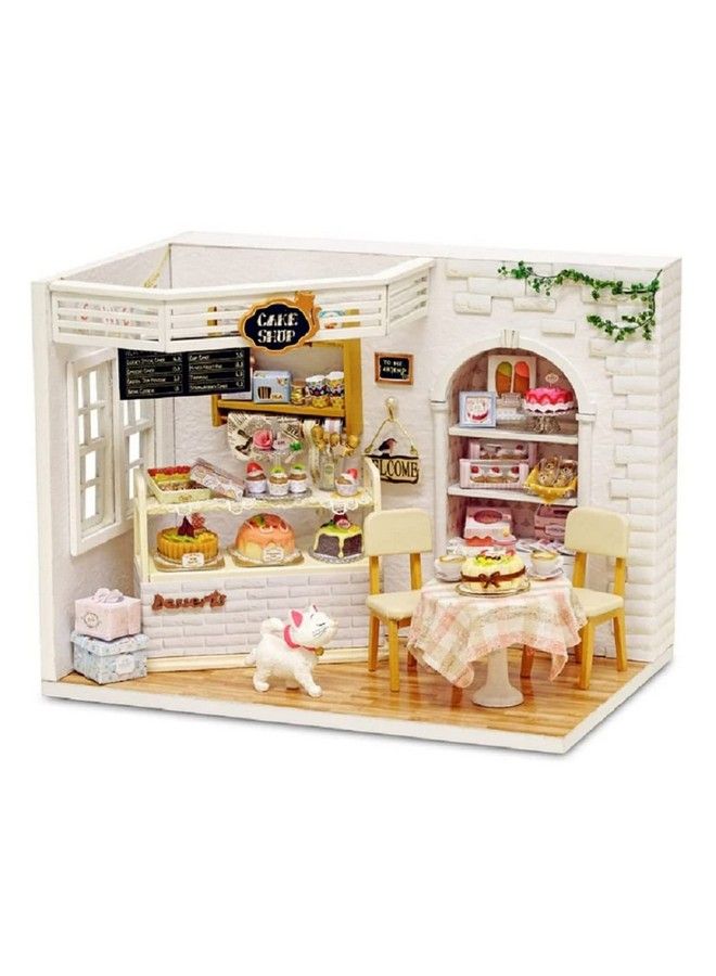 Romantic And Cute Dollhouse Miniature Diy House Kit Creative Room Perfect Diy Gift For Friends Lovers And Families(Cake Diary) Plus Dust Proof Cover