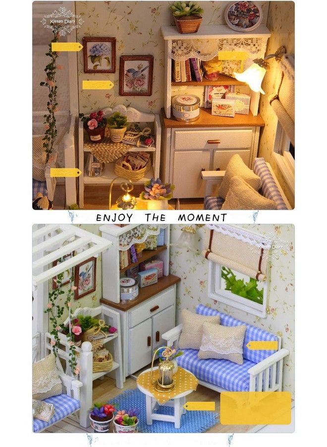 Romantic And Cute Dollhouse Miniature Diy House Kit Creative Room Perfect Diy Gift For Friends Lovers And Families(Kitty'S Choice)