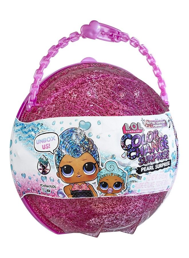 Glitter Color Change Pearl (Purple) With 6 Surprises Exclusive Collectible Doll & Lil Sister In Interactive Playset Holiday Toy Great Gift For Kids Ages 4 5 6+ Years Old