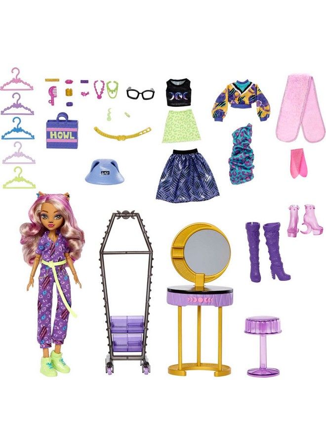 Doll And Playset Clawdeen Wolf Boo Tique Studio With Fashion Accessories 20+ Pieces For Mix And Match Outfits