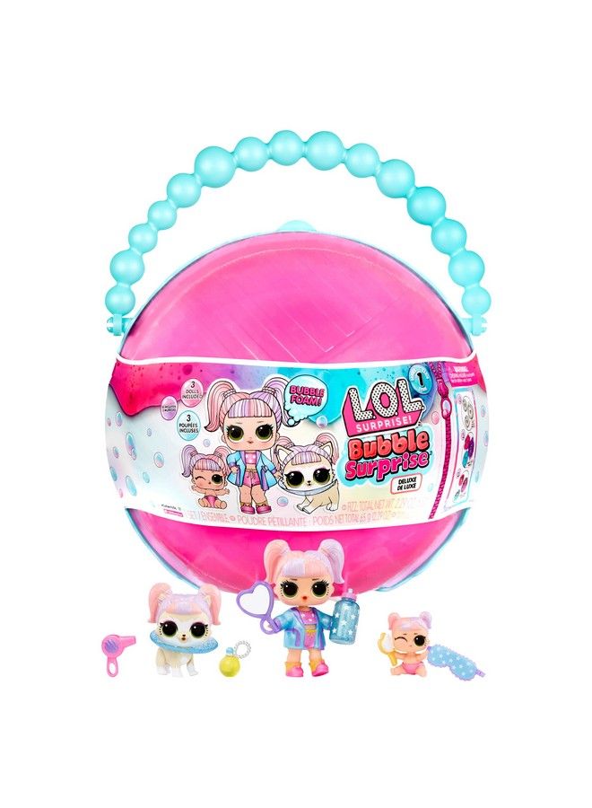 L.O.L. Surprise Bubble Surprise Deluxe Collectible Dolls Pet Baby Sister Surprises Accessories Bubble Surprise Unboxing Color Change Foam Reaction Great Gift For Girls Age 4+