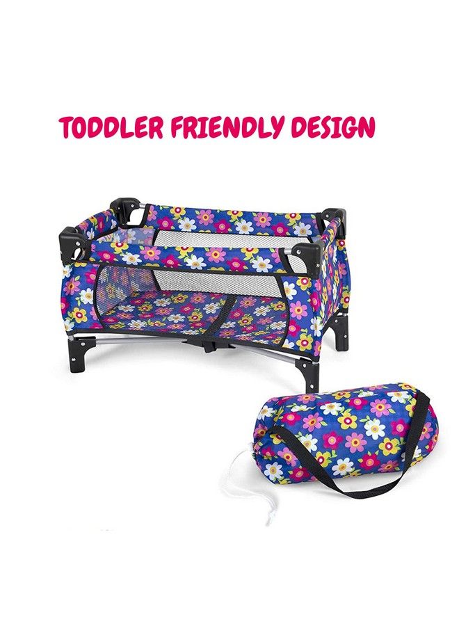 ® Baby Doll Crib Set With Pack N Play Bassinet Blanket & Carry Bag For Baby Doll Fits Up To 20 Inches Doll ; Baby Girl Stuff Excellent Pretend Play Gift
