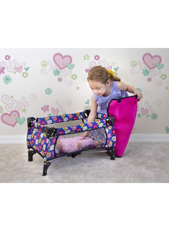 ® Baby Doll Crib Set With Pack N Play Bassinet Blanket & Carry Bag For Baby Doll Fits Up To 20 Inches Doll ; Baby Girl Stuff Excellent Pretend Play Gift