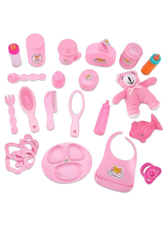28 Pcs Baby Doll Accessories Complte Car Set Doll Feeding Pretend Playset For Kids Girls With Magic Milk Bottles In A Storage Bag