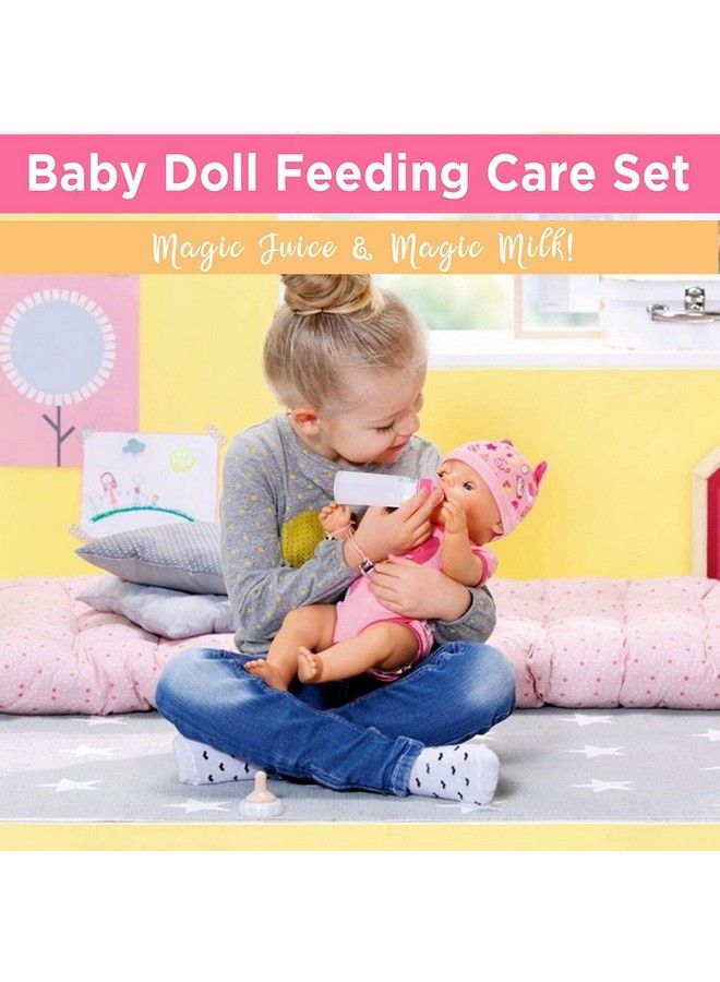28 Pcs Baby Doll Accessories Complte Car Set Doll Feeding Pretend Playset For Kids Girls With Magic Milk Bottles In A Storage Bag