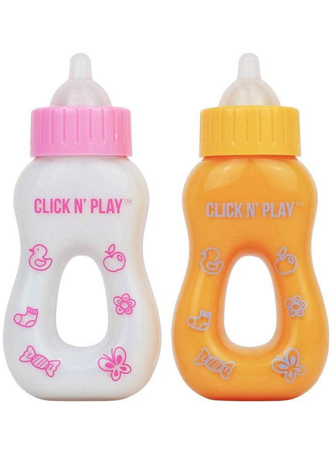 Magic Toy Set Play Baby Bottles With Disappearing Milk & Juice Doll Accessories For Kids & Toddlers Great Gift For Little Girls Ages 2 4