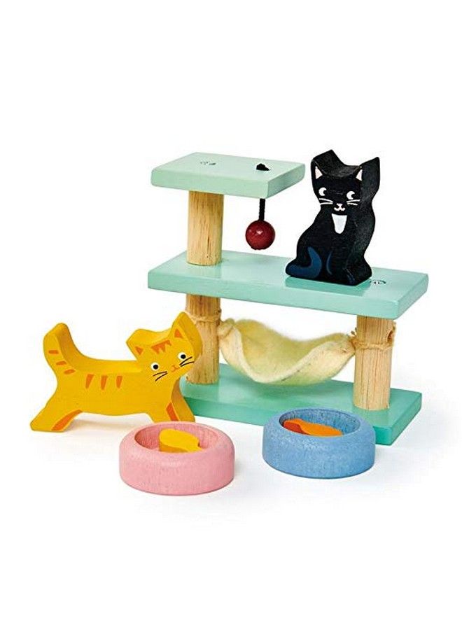 Pets Sets For Doll House Accessories Great Add On Pet Play Set To Any Dollhouse Encourage Creative And Imaginative Fun Play For Children 3+ (Pet Cats Set)