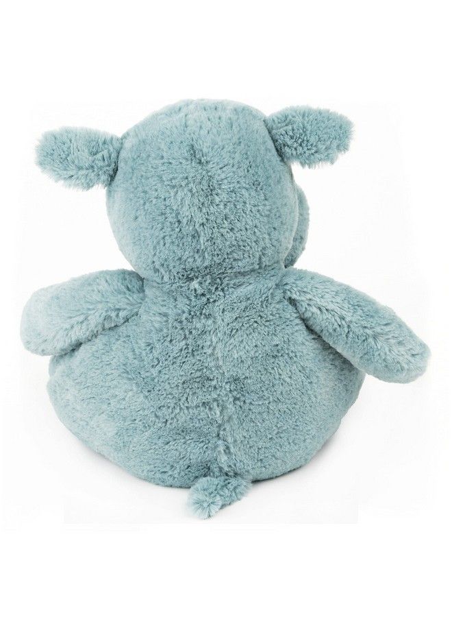 Baby Oh So Snuggly Hippo Large Plush Stuffed Animal For Babies And Infants Teal 12.5”