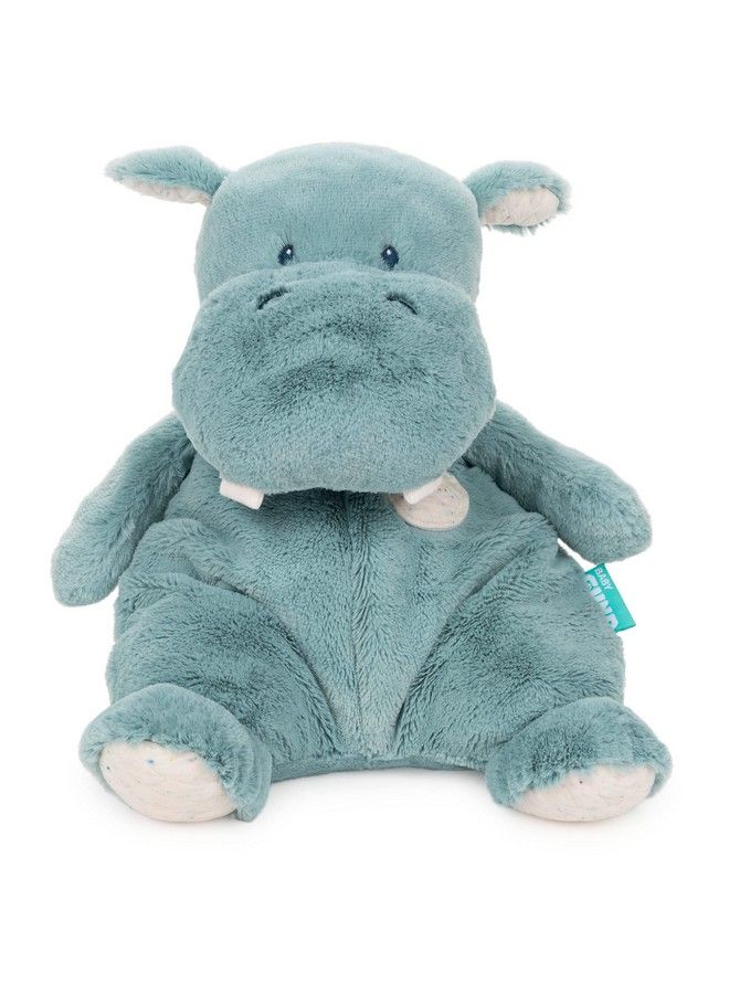 Baby Oh So Snuggly Hippo Large Plush Stuffed Animal For Babies And Infants Teal 12.5”