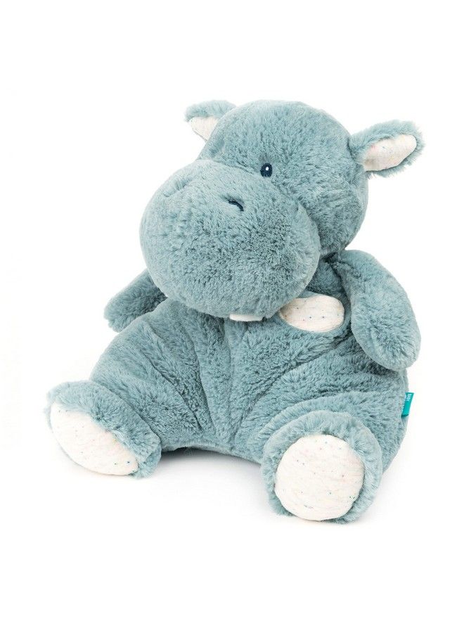 Baby Oh So Snuggly Hippo Large Plush Stuffed Animal For Babies And Infants Teal 12.5”